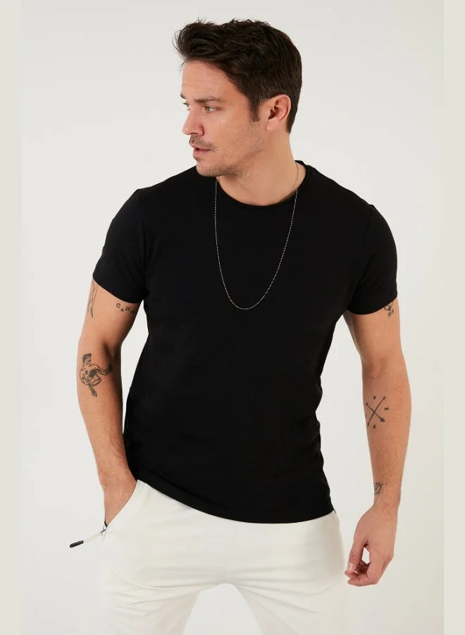 بوراتي تي شيرت رجالي قطن % بياقة دائرية من بوراتي